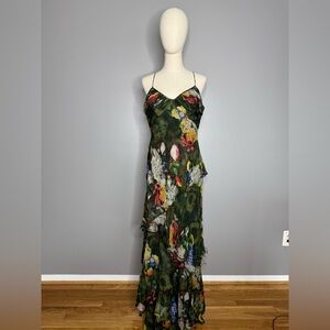 RICKIE FREEMAN FOR TERI JON Y2K SILK DRESS